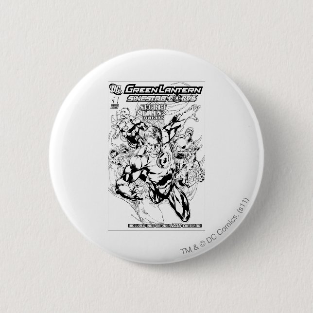 Badge Rond 5 Cm Lanterne verte - dossiers et couverture secrets (Devant)