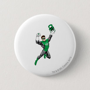 Badge Rond 5 Cm Lanterne verte - entièrement rendue, avec la