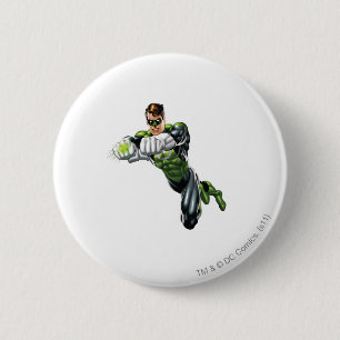Badge Rond 5 Cm Lanterne verte - entièrement rendue, les deux bra