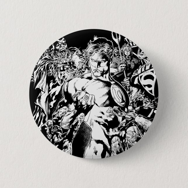 Badge Rond 5 Cm Lanterne verte entourée (Devant)