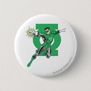 Badge Rond 5 Cm Lanterne verte et symbole