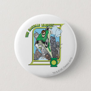 Badge Rond 5 Cm Lanterne verte - le guerrier vert