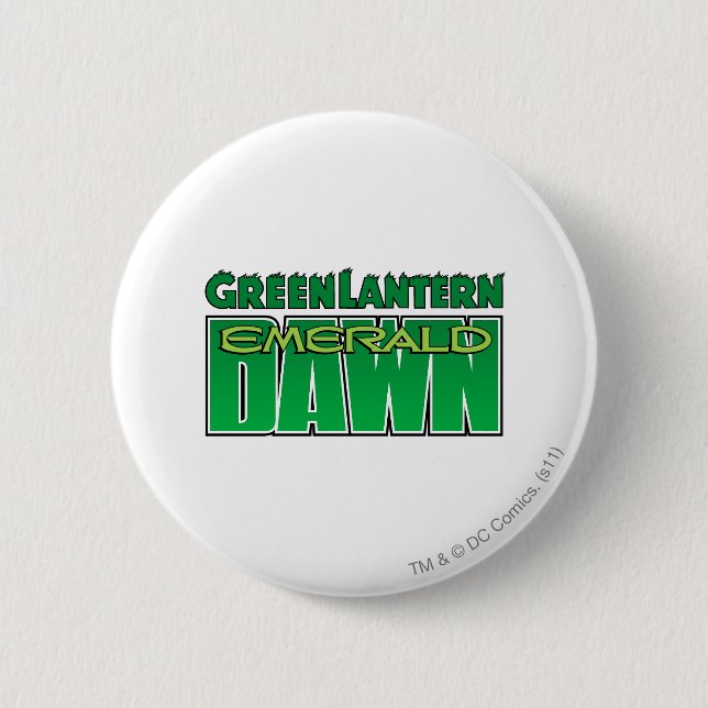 Badge Rond 5 Cm Lanterne verte - logo vert d'aube (Devant)
