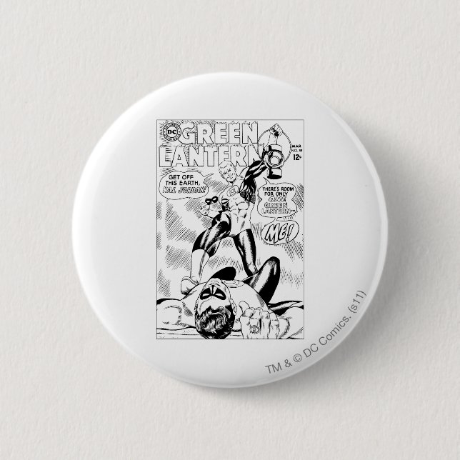 Badge Rond 5 Cm Lanterne verte - obtenez outre de cet Earch Hal (Devant)