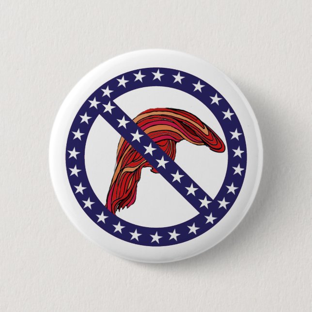 Badge Rond 5 Cm L'Anti-Atout drôle 2,25" "prenez garde de cheveux" (Devant)