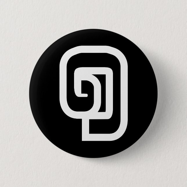 Badge Rond 5 Cm Lao / Laos Numéro Un / 1 / ໑ (Nung/Nueng) Laotien (Devant)