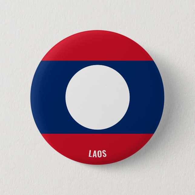 Badge Rond 5 Cm Laos Drapeau mignon Patriotique (Devant)