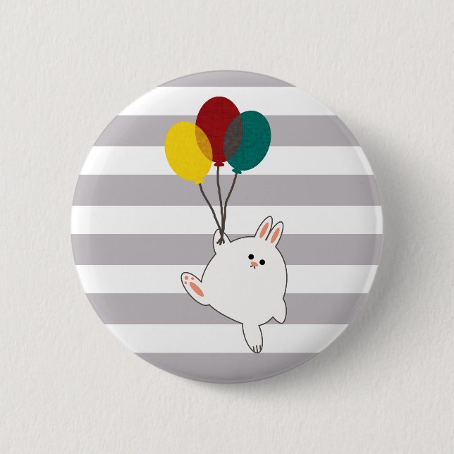 Badge Rond 5 Cm Lapin de ballon (Devant)