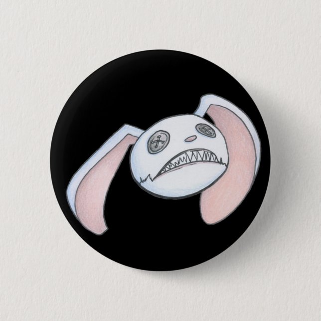 Badge Rond 5 Cm Lapin de bouton (Devant)