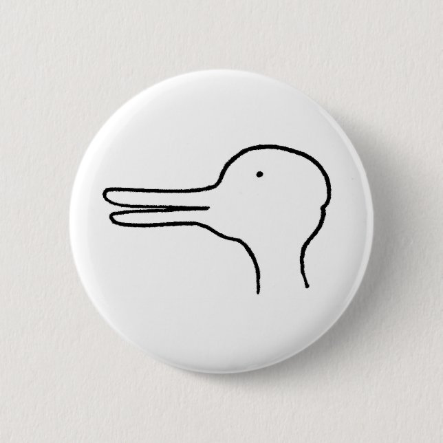 Badge Rond 5 Cm lapin de canard (Devant)