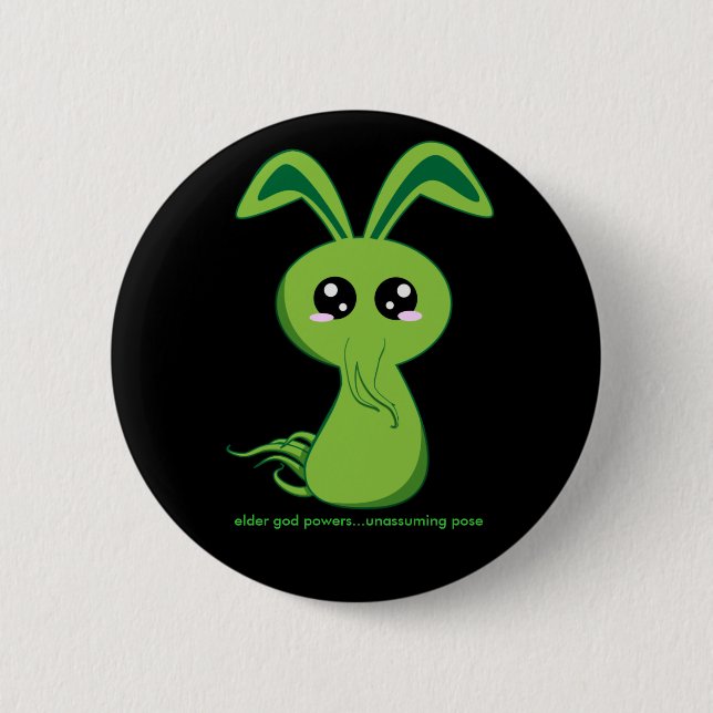 Badge Rond 5 Cm Lapin de Cthulhu (Devant)