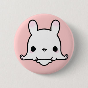 Badge Rond 5 Cm Lapin de Kawaii (vous changez l'arrière - plan !)