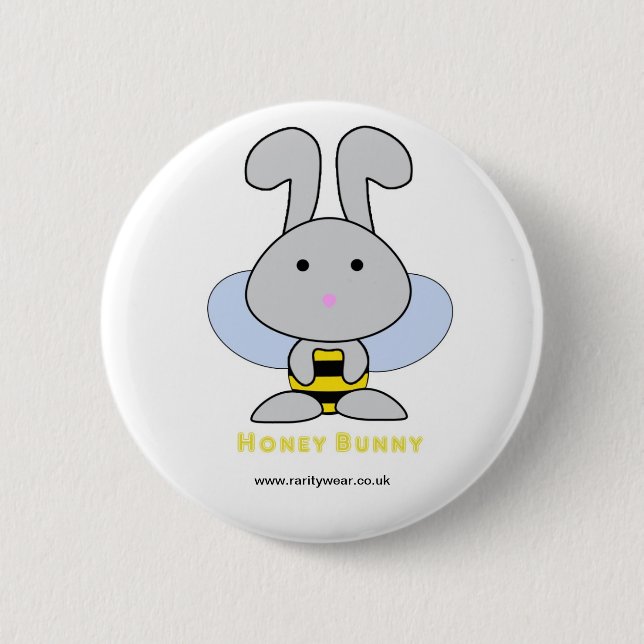Badge Rond 5 Cm Lapin de miel (Devant)