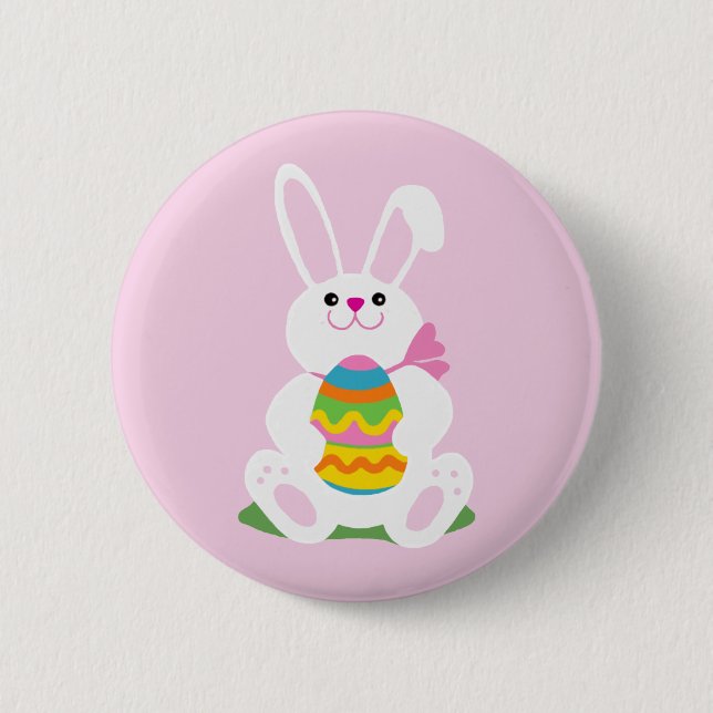 Badge Rond 5 Cm Lapin de Pâques (Devant)