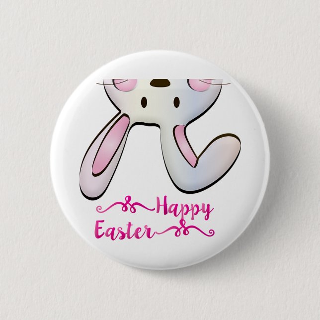 Badge Rond 5 Cm Lapin de Pâques ! (Devant)