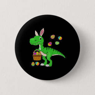 Badge Rond 5 Cm Lapin de Pâques Dinosaure Oreilles de Pâques Sket