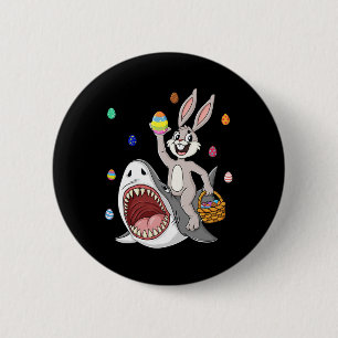 Badge Rond 5 Cm Lapin de Pâques équitation Requin Amusants Oeufs P