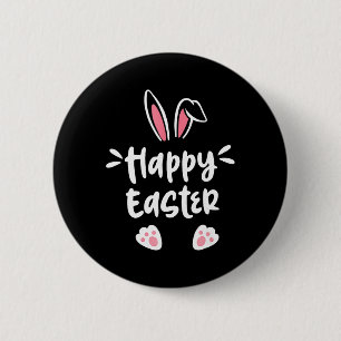 Badge Rond 5 Cm Lapin de Pâques Joyeux Printemps Œuf de Pâques Hom