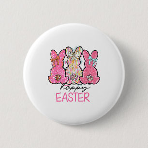 Badge Rond 5 Cm Lapin drôle Coquette Nœud Amoureux de lapins Joyeu