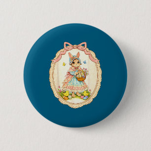 Badge Rond 5 Cm Lapin drôle heureux Lapin drôle pour