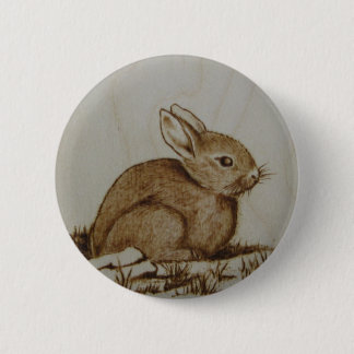 Badge Rond 5 Cm Lapin du côté rocheux…
