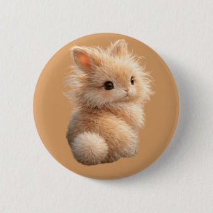 Badge Rond 5 Cm Lapin flou
