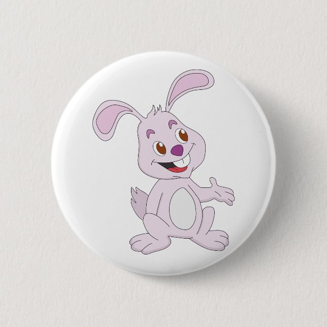 Badge Rond 5 Cm Lapin mignon (Devant)