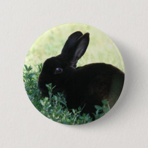 Badge Rond 5 Cm Lapin noir de Lil