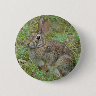 Badge Rond 5 Cm Lapin sauvage Est Cottontail II Vêtements et cadea