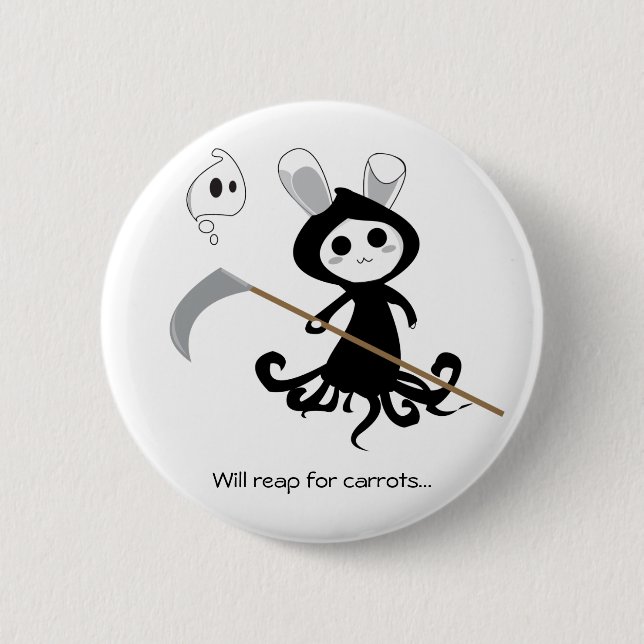 Badge Rond 5 Cm Lapin sinistre (Devant)