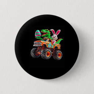 Badge Rond 5 Cm Lapin T-rex Pâques Monster Truck Dino Drôle Garçon