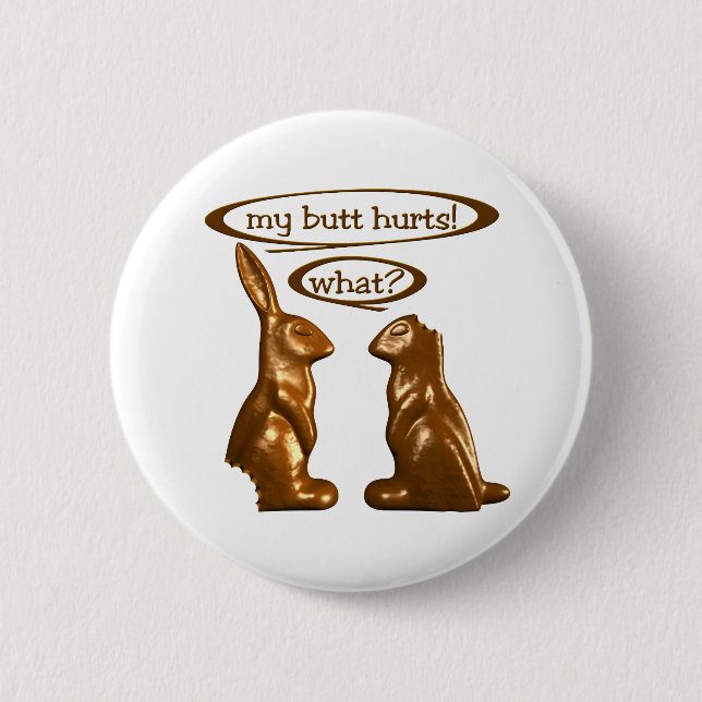 Badge Rond 5 Cm Lapins de chocolat (Devant)