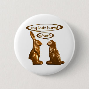 Badge Rond 5 Cm Lapins de chocolat