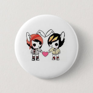 Badge Rond 5 Cm lapins d'emo