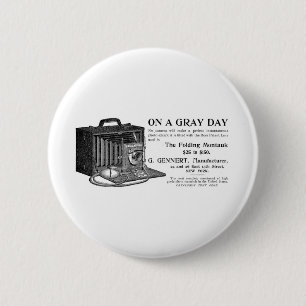 Badge Rond 5 Cm L'appareil-photo se pliant de Montauk