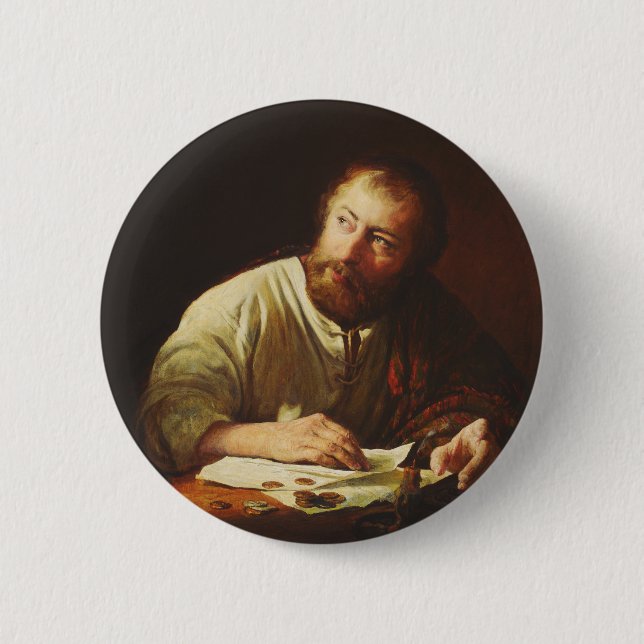Badge Rond 5 Cm L'Appel de l'apôtre Matthieu (Devant)