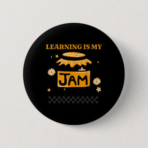 Badge Rond 5 Cm L'apprentissage est ma tasse Professeur Étudiant A