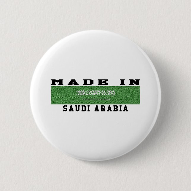 Badge Rond 5 Cm L'Arabie Saoudite a fait dans les conceptions (Devant)