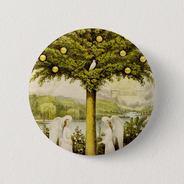 Badge Rond 5 Cm L'arbre de vie (Devant)
