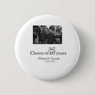 Badge Rond 5 Cm L'arc d'or applaudit à 60 ans de mariage