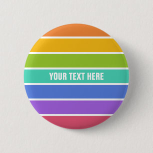 Badge Rond 5 Cm L'arc-en-ciel colore les boutons faits sur