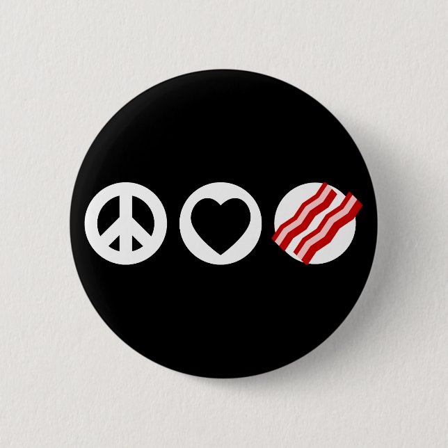 Badge Rond 5 Cm Lard d'amour de paix (Devant)