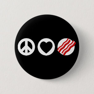 Badge Rond 5 Cm Lard d'amour de paix