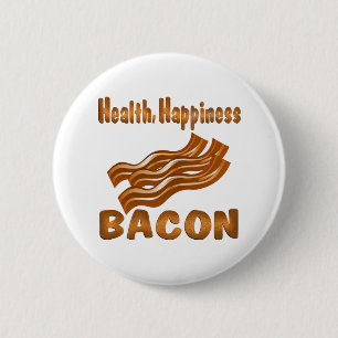 Badge Rond 5 Cm Lard de bonheur de santé