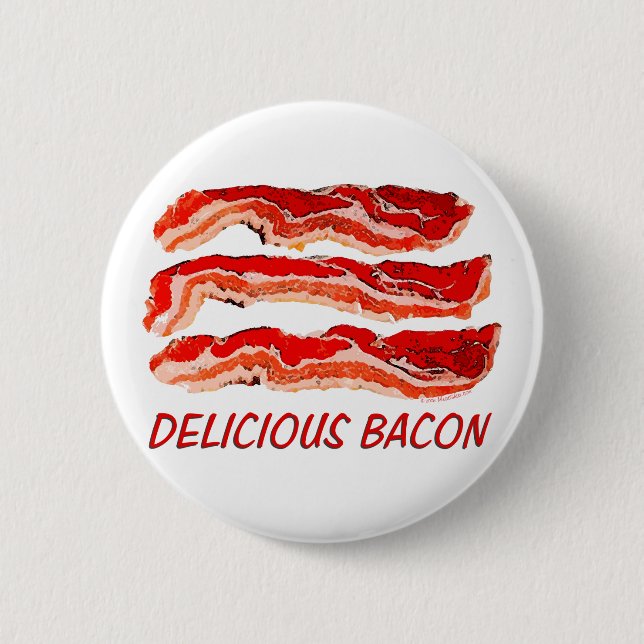 Badge Rond 5 Cm Lard délicieux (Devant)