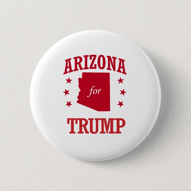 BADGE ROND 5 CM L'ARIZONA POUR DONALD TRUMP (Devant)