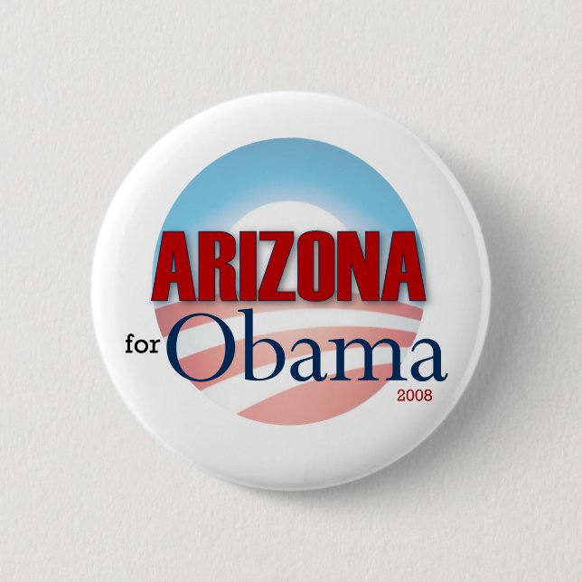 Badge Rond 5 Cm L'Arizona pour Obama (Devant)