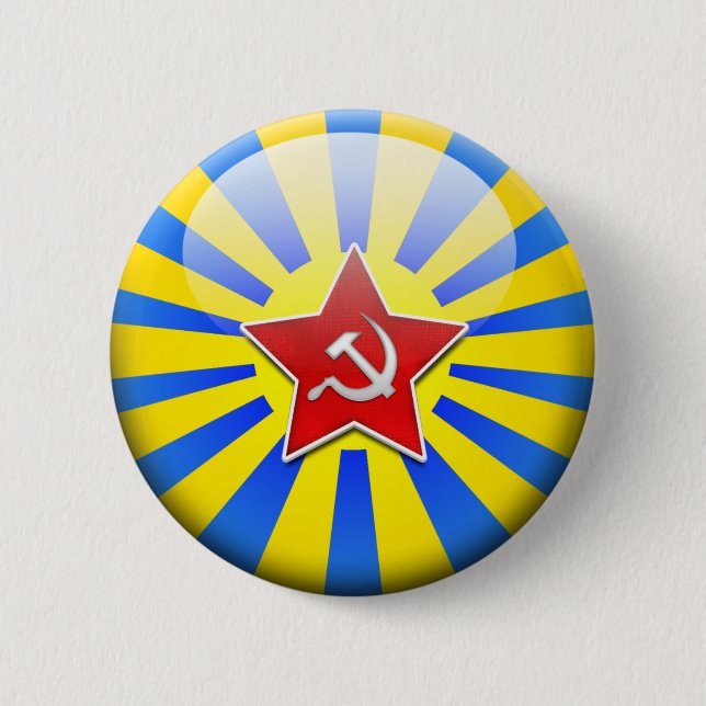 Badge Rond 5 Cm L'Armée de l'Air de drapeau de Russain (Devant)