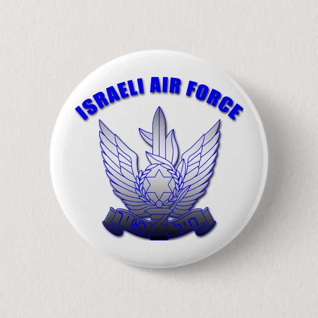 Badge Rond 5 Cm L'Armée de l'Air israélienne (Devant)