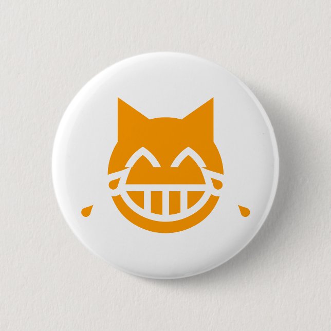 Badge Rond 5 Cm Larmes de la Joie Chat Emoji (Devant)